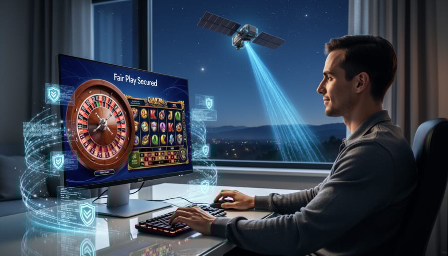 Person using laptop computer to play online casino games
